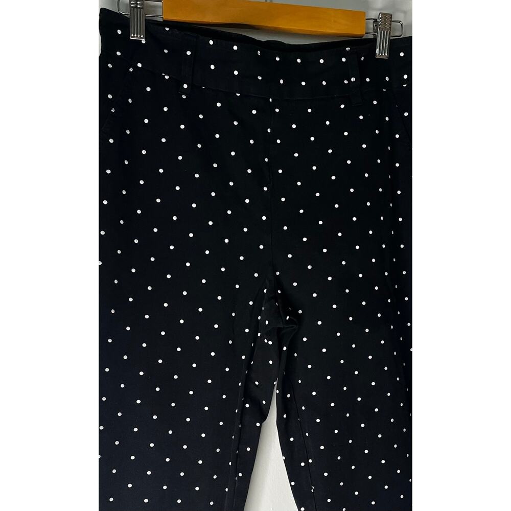Boston Proper Polka Dot Cropped Pull-On Pants - Size 12 - Picture 4 of 6